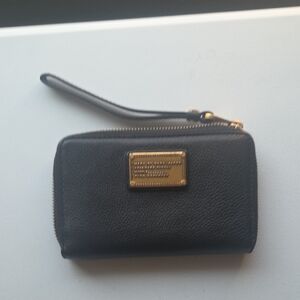 Marc By Marc Jacobs Black Wristlet with Gold Detail